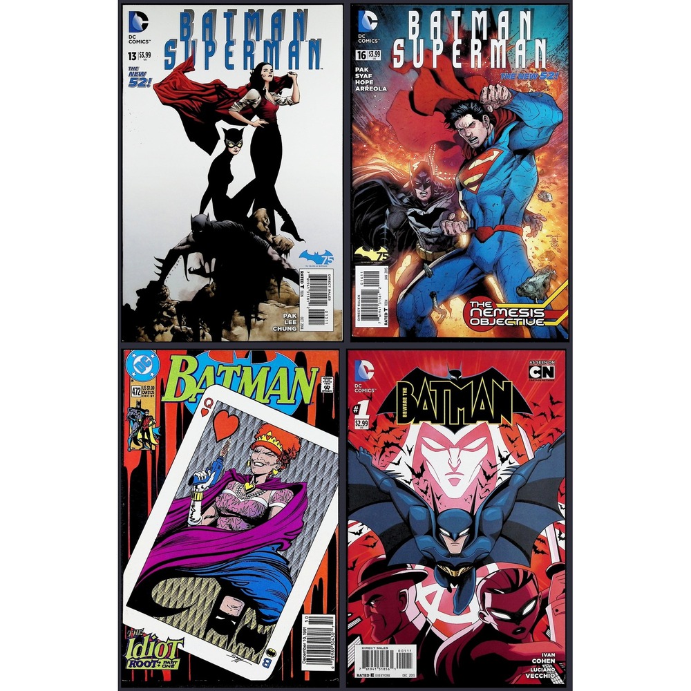 Batman Superman 4X Comic Lot #13 16 472‎ 1 Beware The Batman DC Catwoman Cartoon